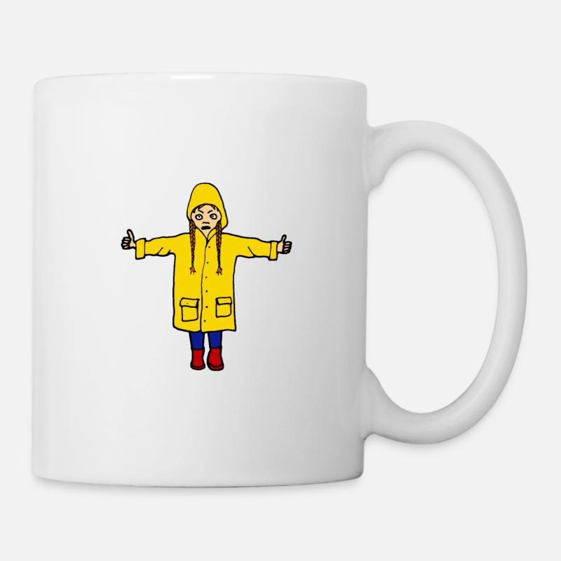 Greta, Comicfigur, Fridays for future - Tasse - Weiß