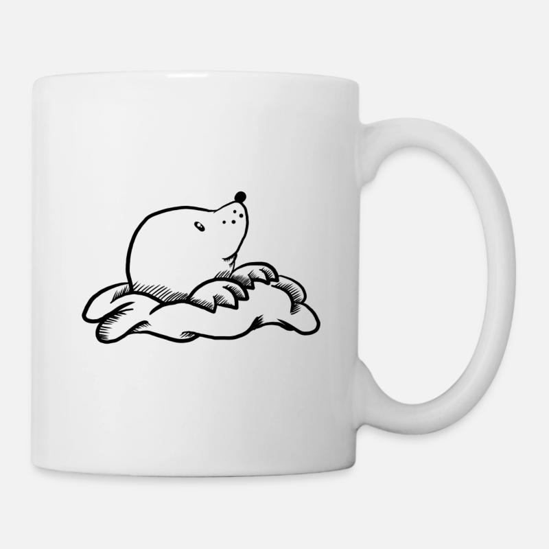 Süßer Maulwurf, schwarz. - Tasse - Weiß
