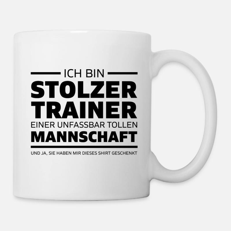 Ich bin stolzer Trainer Coach Geschenk - Tasse - Weiß