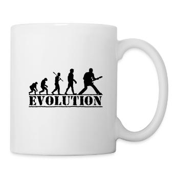 E-Gitarre Evolution Geschenk für Gitarristen - Tasse - Weiß - Rechts