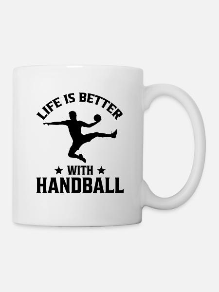 La vie est meilleure avec Handball Handballer Gift - Mug blanc - blanc