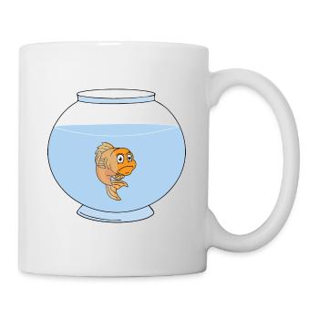 Goldfish in fishbowl - Mug - white - Right