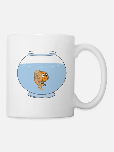 Goldfish in fishbowl - Mug - white