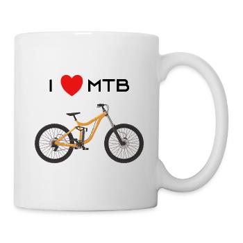 ich liebe MTB - Tasse - Weiß - Rechts