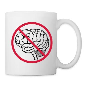 no brain - Mug - white - Right