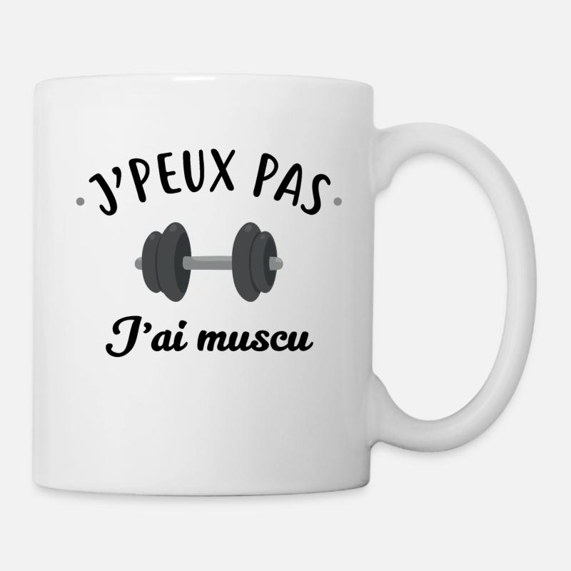 J'peux pas j'ai muscu - Mug blanc - blanc