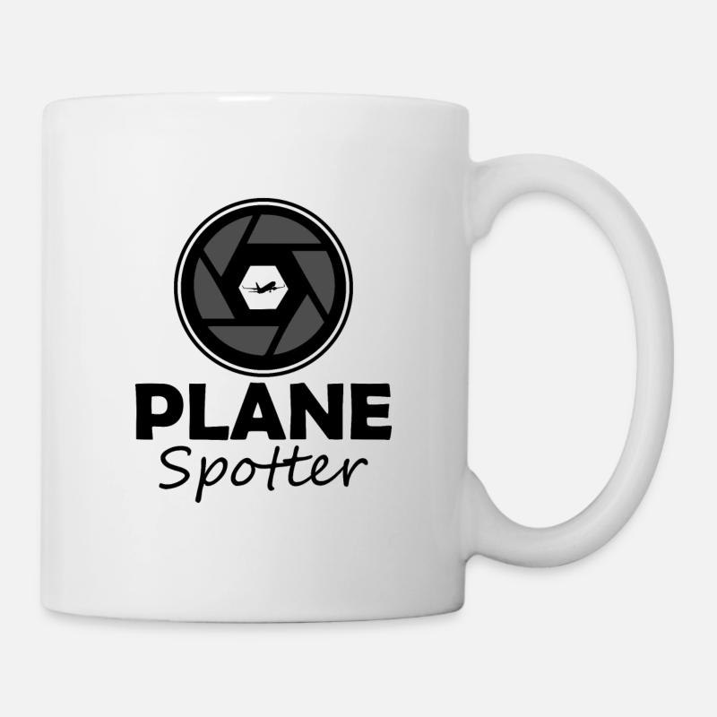 Plane Spotter Flugzeuge Geschenk Planespotter - Tasse - Weiß