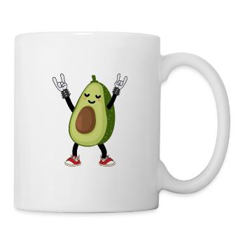 Avocado Devil Horns Pommesgabel Heavy Metal Fans - Tasse - Weiß - Rechts