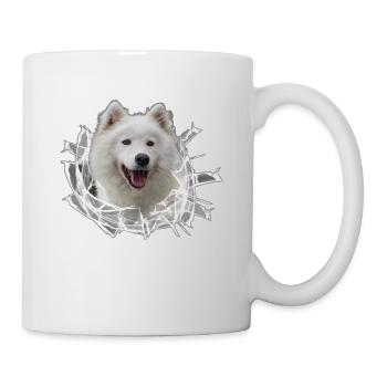 Samojede im Glasloch - Tasse - Weiß - Rechts