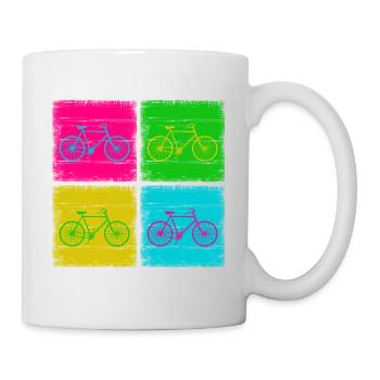 Vélo Vélo Vélo Pop Art idée cadeau - Mug blanc - blanc - Droite