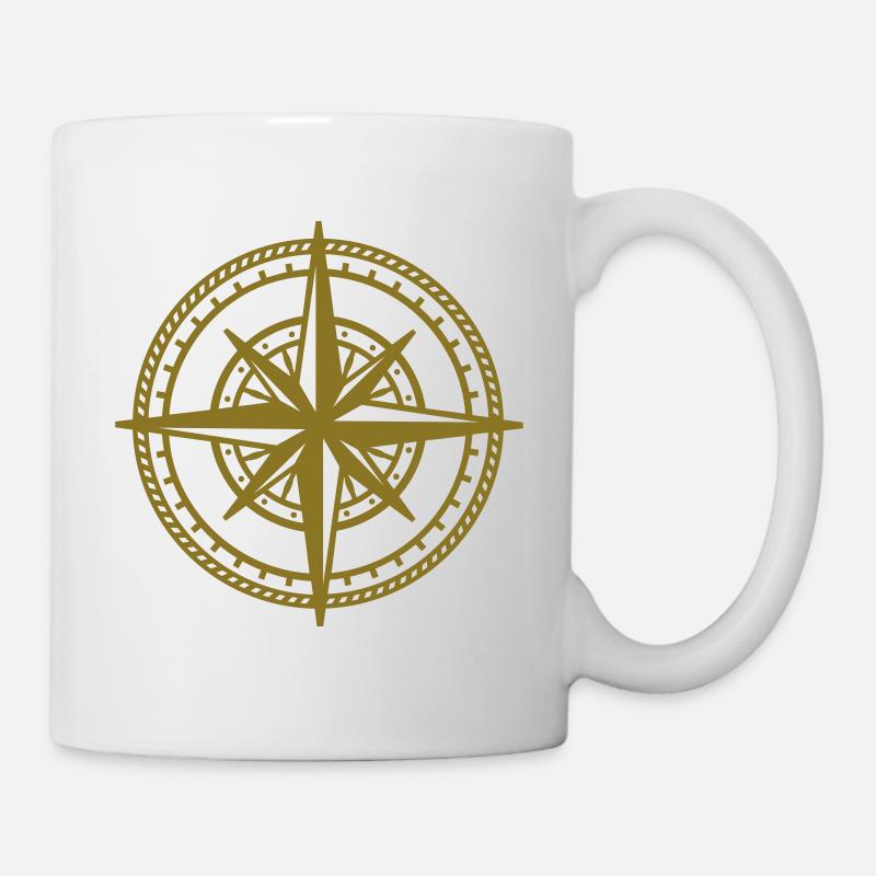 Boussole | Panneau | maritime - Mug blanc - blanc