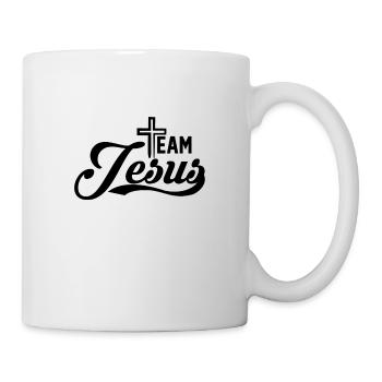 Team Jesus, schwarz. - Tasse - Weiß - Rechts
