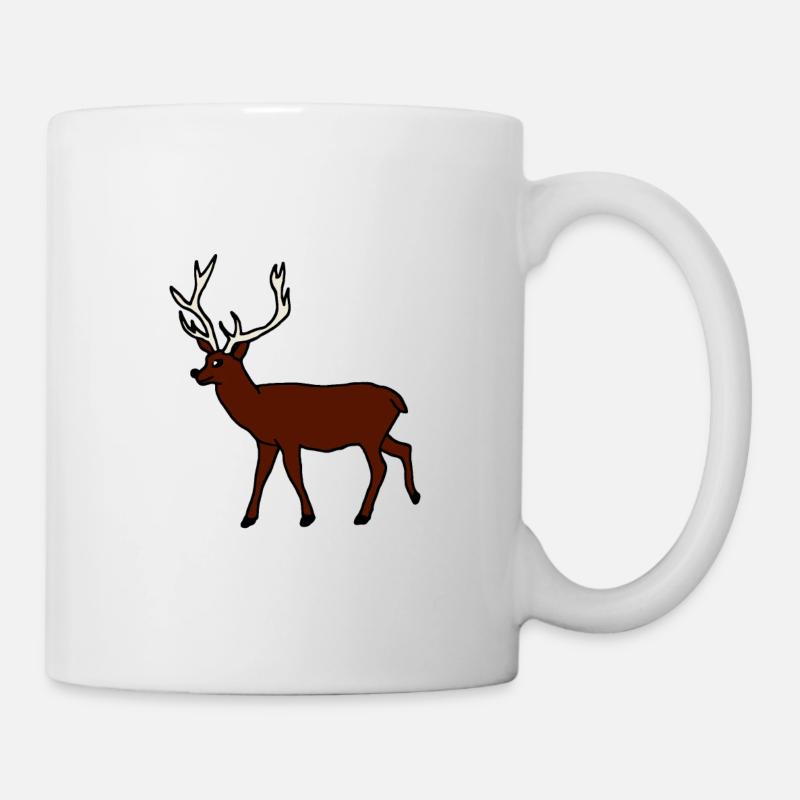 Hirsch, Waldtier - Tasse - Weiß