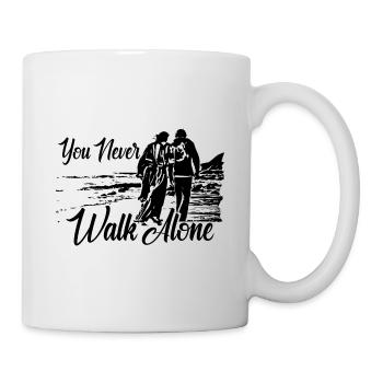 Tu ne marches jamais seul - Mug blanc - blanc - Droite
