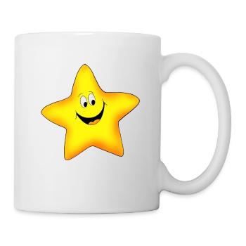 Stern lächelnd - Tasse - Weiß - Rechts