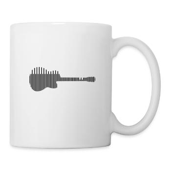 Guitar. Gitarre. Silhouette. - Tasse - Weiß - Rechts