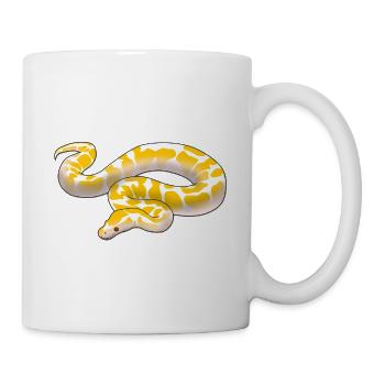 Albino ball python Python regius ballpython motif - Mug - white - Right