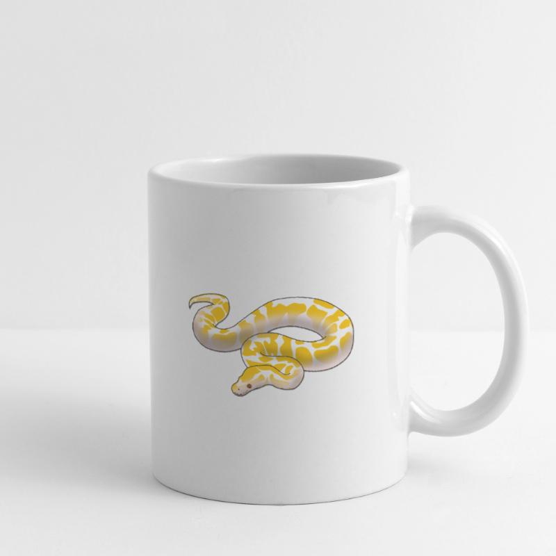 Albino ball python Python regius ballpython motif Mug blanc