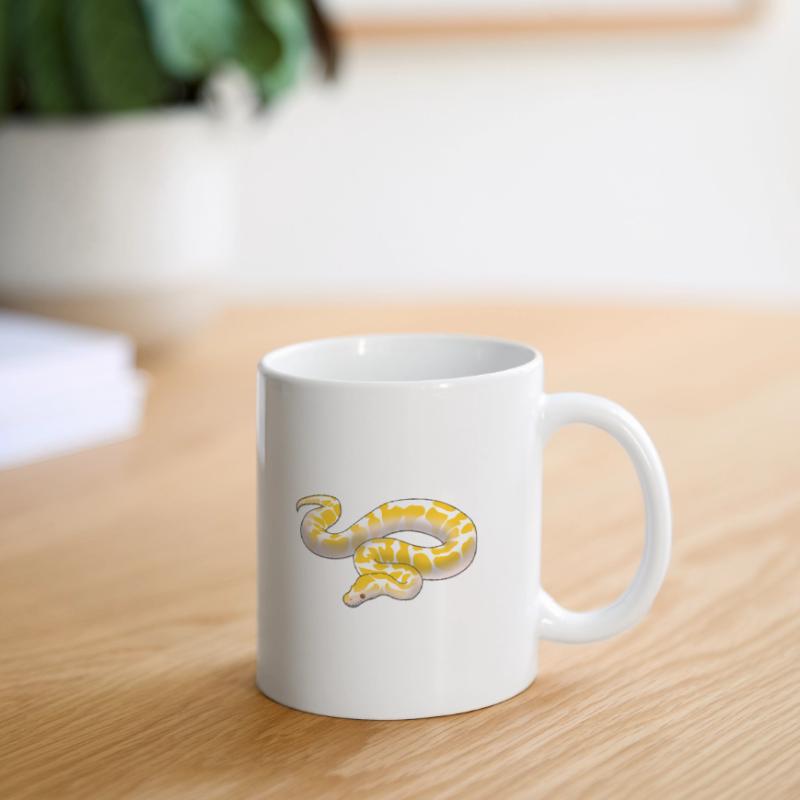 Albino ball python Python regius ballpython motif Mug blanc