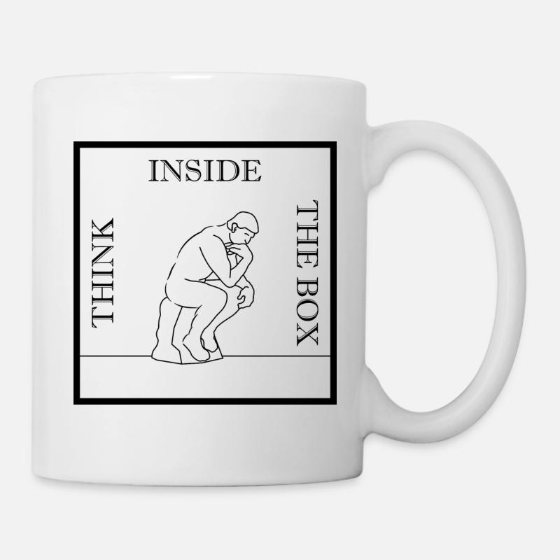 Pensez à l'intérieur de la boîte - Mug blanc - blanc