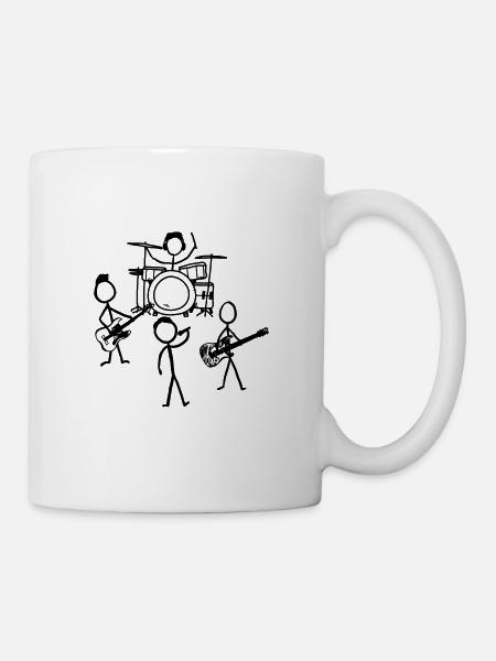 Band. Music. Outline. - Tasse - Weiß