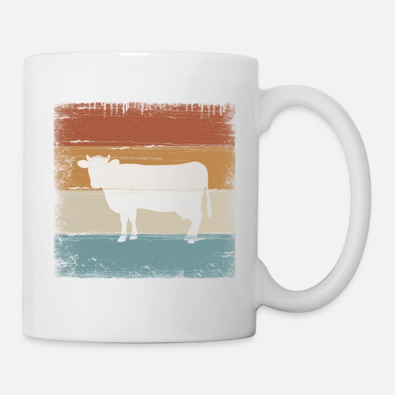 Kuh Bauernhof Tiere Landwirtschaft Geschenk - Tasse - Weiß