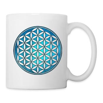 Flower of life, sacred geometry, yoga symbol - Mug - white - Right