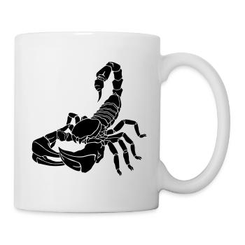 stilisierter Skorpion - Tasse - Weiß - Rechts
