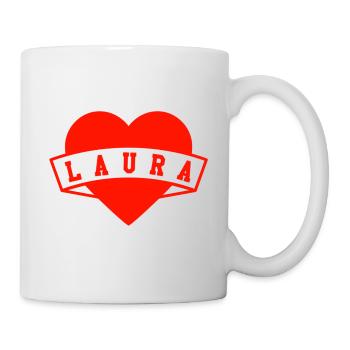 Vorname Laura - Tasse - Weiß - Rechts