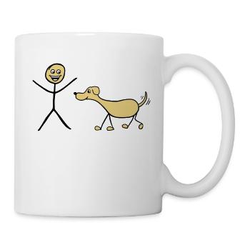 Ich und Hund - Tasse - Weiß - Rechts