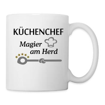 Küchenchef am Herd * Chefkoch Sternekoch Koch - Tasse - Weiß - Rechts