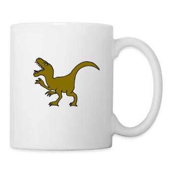 Tyrannosaurus Rex, T-Rex - Tasse - Weiß - Rechts