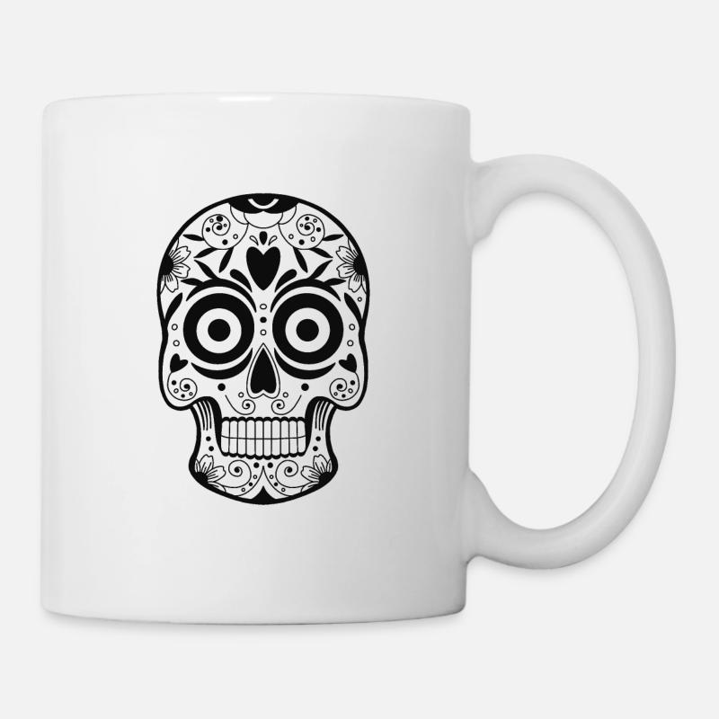 Mexikanischer Schädel - Tasse - Weiß