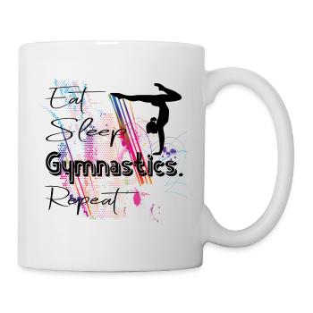 Eat Sleep Gymnastics Repeat Gymnastics Gymnastics - Mug - white - Right
