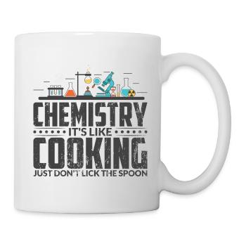Chemiker der im Labor forscht - Tasse - Weiß - Rechts