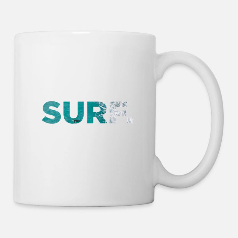 Surf surf surf surfeur surfeur - Mug blanc - blanc