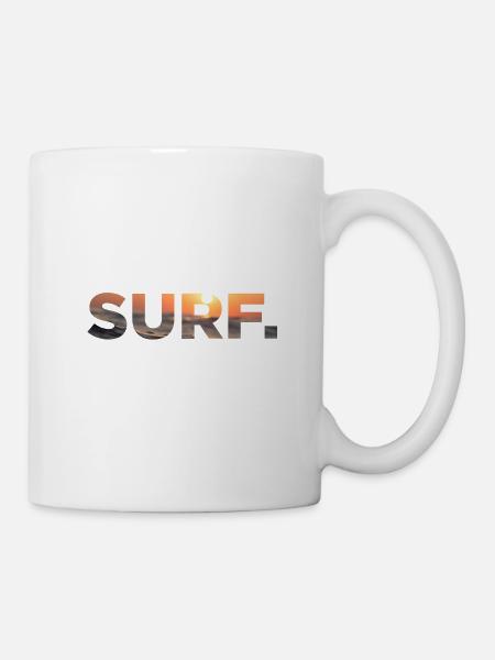 Surf surf surf surfeur surfeur - Mug blanc - blanc