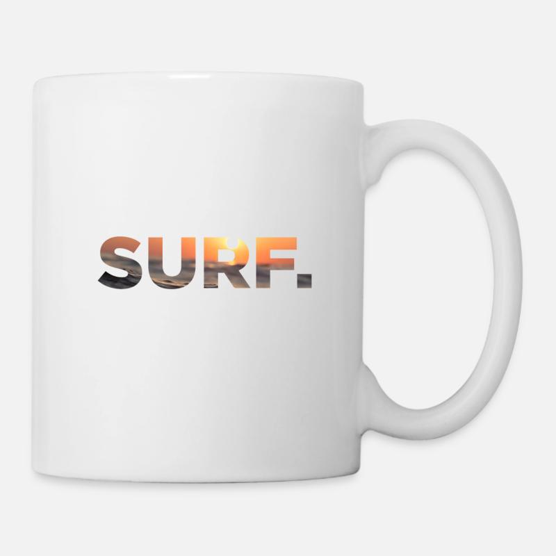 Surf surf surf surfeur surfeur - Mug blanc - blanc
