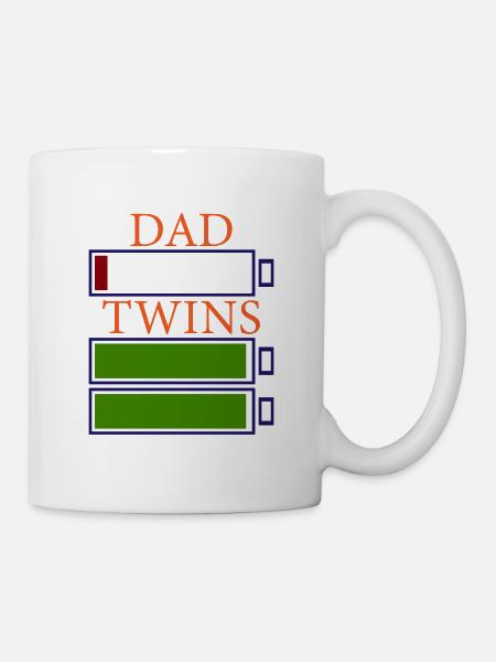 Papa jumeaux papa père cadeau de fête des pères - Mug blanc - blanc