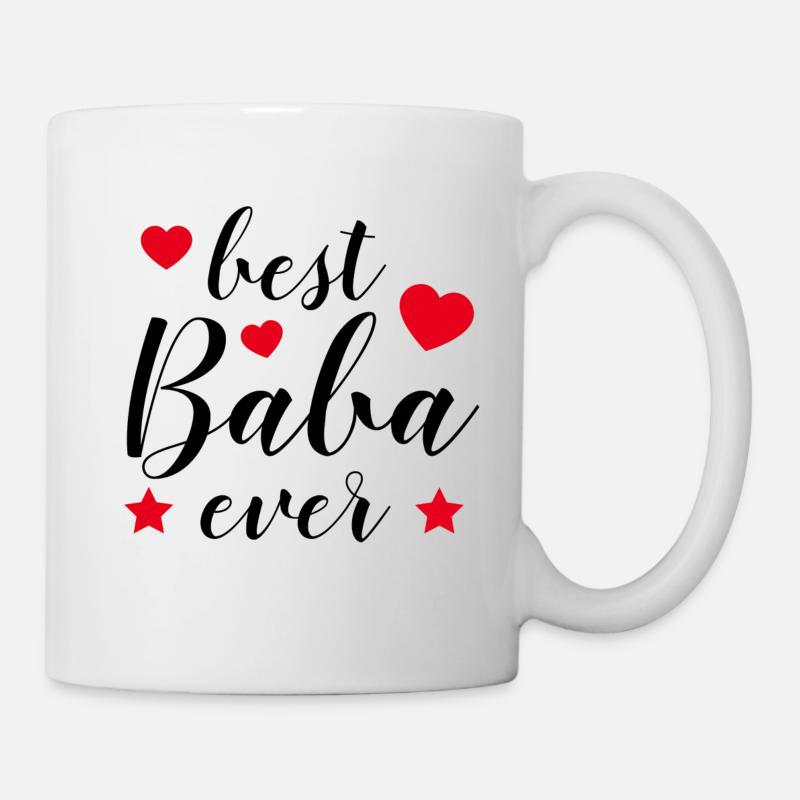 BEST BABA EVER - BEST DAD - BESTER PAPA - VATERTAG - Tasse - Weiß