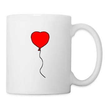 Ballon de coeur - Mug blanc - blanc - Droite