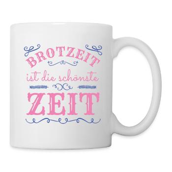 BROTZEIT - MAHLZEIT - MITTAGESSEN - ABENDESSEN - Tasse - Weiß - Rechts