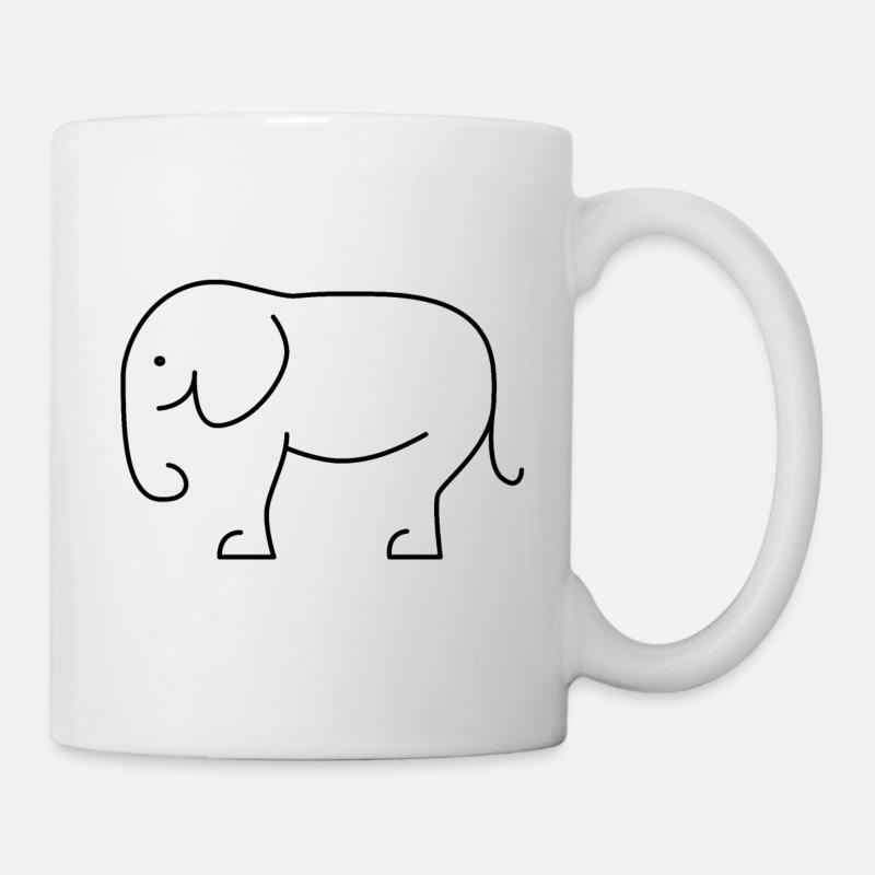 Elefant - Tasse - Weiß