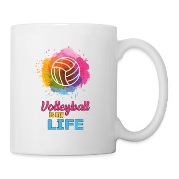 Volleyball Volleyballer Sport Beachvolleyball - Tasse - Weiß - Rechts