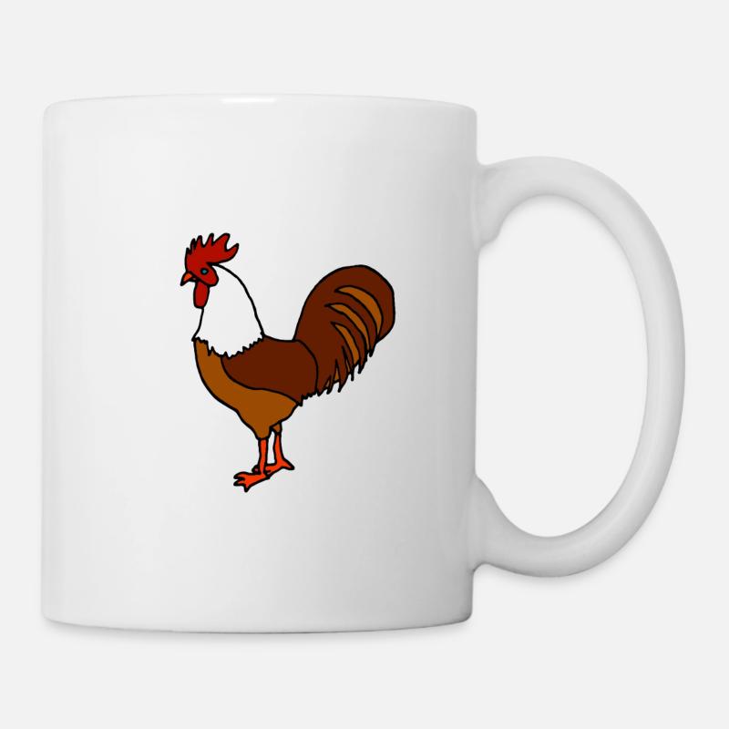 Hahn Comic - Tasse - Weiß