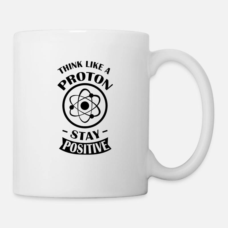 Atome de proton positif - Mug blanc - blanc