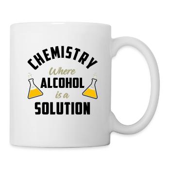 Chimie où l'alcool est une solution - Mug blanc - blanc - Droite