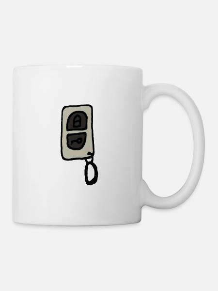 Télécommande radio clé de voiture - Mug blanc - blanc