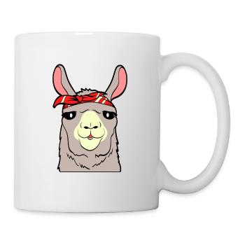 Alpaca Shirt With A Cute Illustration Of Alpaca - Mug - white - Right