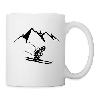 Skieur skieur - Mug blanc - blanc - Droite